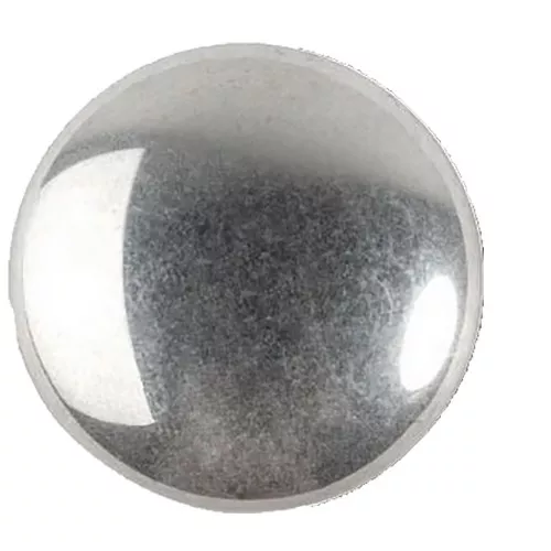 Cabochon rotondo di vetro di Puca® 25 mm - Jet Silver x1