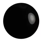 Cabochon rotondo di vetro di Puca® 25 mm - Jet x1