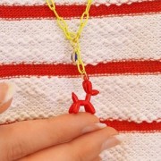 Ciondolo cane a palloncino 20x16 mm - resina epossidica - Nero x1