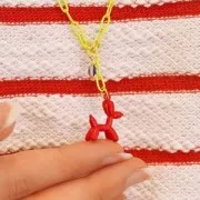 Ciondolo cane a palloncino 20x16 mm - resina epossidica - Nero x1