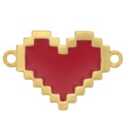 Distanziatore in resina epossidica 16x11 mm - Dorato- Rosso x1|raw }}