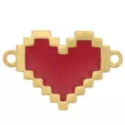 Distanziatore in resina epossidica 16x11 mm - Dorato- Rosso x1