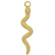 Pendente serpente 28x6 mm - acciaio inossidabile 304 dorato x1