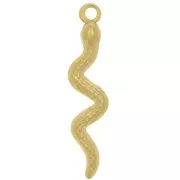 Pendente serpente 28x6 mm - acciaio inossidabile 304 dorato x1