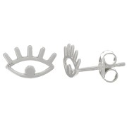 Orecchini perno occhio 6x10 mm - Argento 925 x2|raw }}