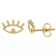 Orecchini 6x10 mm - Argento 925 ORO x2