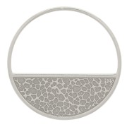 Pendente rotondo scavato e martellato 18 mm - Argento 925 x1