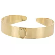 Bracciale con castone 12x170 mm per cabochon ovale 10x8 mm -Dorato con oro fino x1