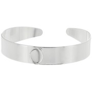 Bracciale con castone 12x170 mm per cabochon ovale 10x8 mm - Argento x1|raw }}