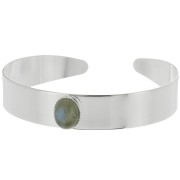 Bracciale con castone 12x170 mm per cabochon ovale 10x8 mm - Argento x1