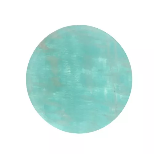 Cabochon piatto rotondo - disco - 10mm -pietra semi preziosa- Amazonite x1