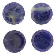 Cabochon piatto rotondo - disco - 10mm -pietra semi preziosa- Sodalite x1