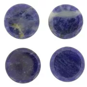 Cabochon piatto rotondo - disco - 10mm -pietra semi preziosa- Sodalite x1