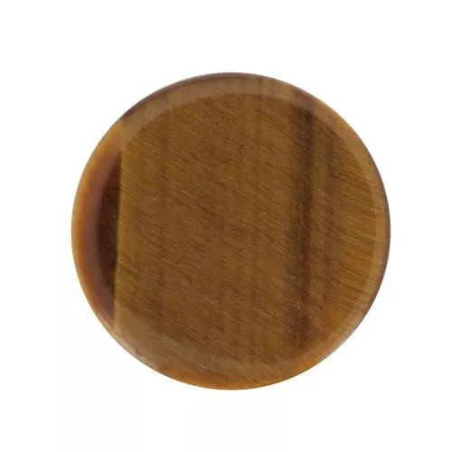 Cabochon piatto rotondo - disco - 10mm -pietra semi preziosa- occhio di tigre x1