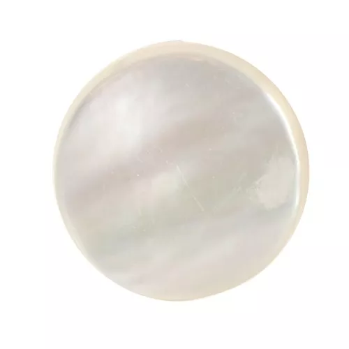 Cabochon piatto rotondo - disco - 10 mm in madreperla - Naturale x1