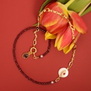 Cabochon ovale 10x8 mm in pietra semi preziosa - Granato x1