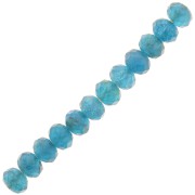 Perline rotonde appiattite sfaccettate 4x3 mm in pietra preziosa - Apatite x20|raw }}