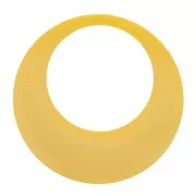 Pendente a cerchio scavato in resina opaca 34.5 mm -Girasole x1