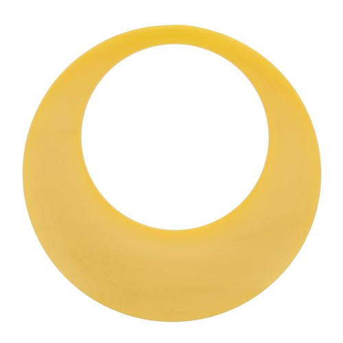 Pendente a cerchio scavato in resina opaca 34.5 mm -Girasole x1