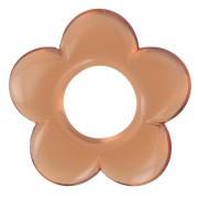 Pendente a forma di fiore in resina trasparente da 21 mm Topaz x1|raw }}