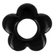 Pendente a forma di fiore in resina da 21 mm Nero x1|raw }}