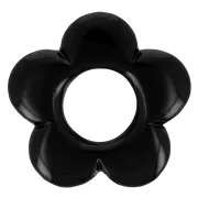 Pendenti - Abbellimenti - Pendente a forma di fiore in resina da 21 mm Nero x1 Pendente a forma di fiore in resina da 21 mm Nero x1