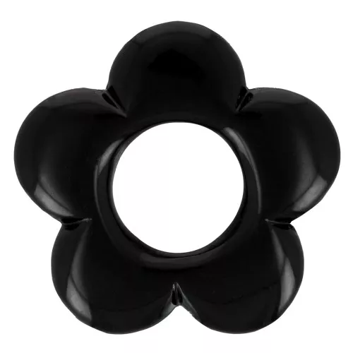 Pendente a forma di fiore in resina da 21 mm Nero x1