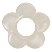 Pendente a forma di fiore in resina da 21 mm Pearl Ivory x1