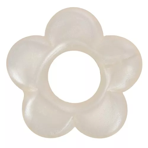 Pendente a forma di fiore in resina da 21 mm Pearl Ivory x1