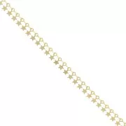Catena con piccole stelle 7 mm - dorato x50cm