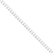 Catena con piccole stelle 7 mm - Argentato x50cm