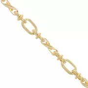 Catena maglia rettangolo rotondo 5.4 mm -Dorato x50cm