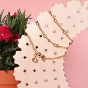 Catena maglia rettangolo rotondo 5.4 mm -Dorato x50cm