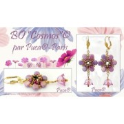 Perline in vetro Amos® di Puca® 5x8mm Jet Silver x10g