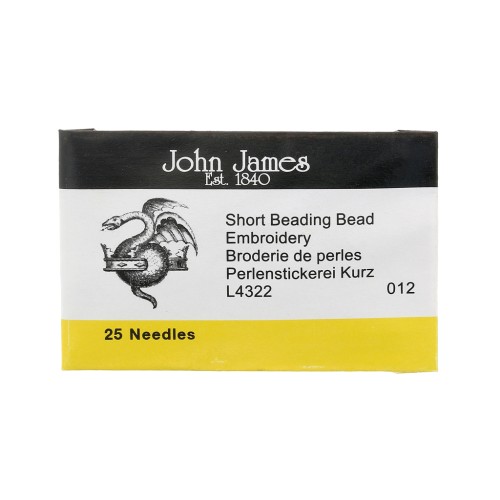 Aghi per perline John James 32.5 mm - misura 12 x25