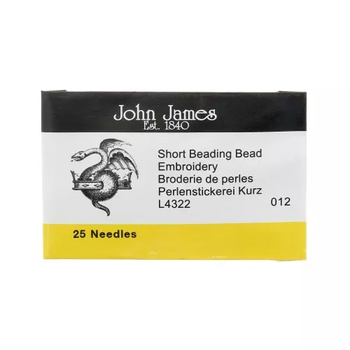 Aghi per perline John James 32.5 mm - misura 12 x25