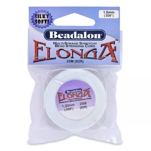 Filo elastico Elonga 1 mm - Multi-filo - Bianco x25m