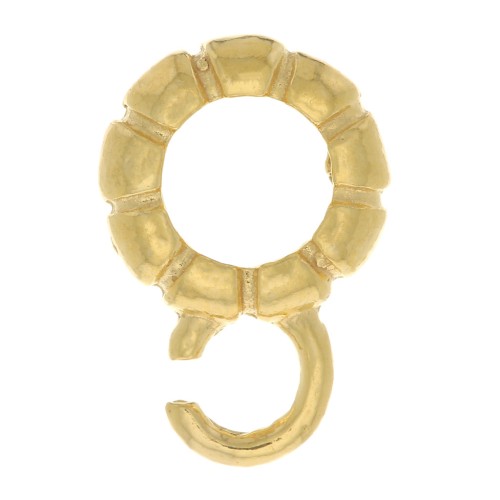 Passante per ciondolo 7 mm per cordone 4 mm - Argent 925 Dorato con oro fino x1