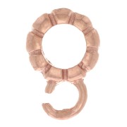 Passante per ciondolo 7 mm per cordone 4 mm - Argento 925 Dorato rosa x1