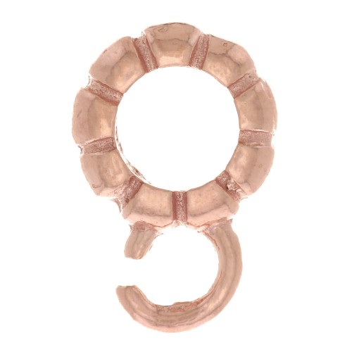 Passante per ciondolo 7 mm per cordone 4 mm - Argento 925 Dorato rosa x1