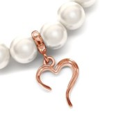 Passante per ciondolo 7 mm per cordone 4 mm - Argento 925 Dorato rosa x1