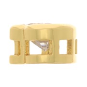 Pendente a forma di cuore con  Ossido di zirconio 7 mm - Oro - Cristallo x1