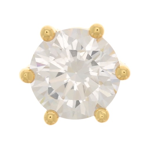 Pendente rotondo con  Ossido di zirconio 8 mm - Oro - Cristallo x1