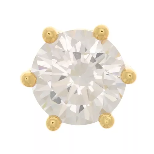 Pendente rotondo con  Ossido di zirconio 8 mm - Oro - Cristallo x1