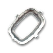 Castone Classical Baguette PureCrystal 4565 mm. 18x13 argentato