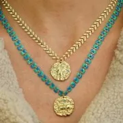 Pendente rotondo irregolare 22 mm con Ossido di zirconio - segno zodiacale Cancro -Dorato x1