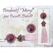 Cabochon di vetro di Puca® 18 mm Pastel White x1