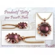 Cabochon rotondo di vetro di Puca® 25 mm - Pastel Light Sapphire x1