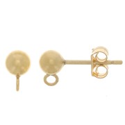 Orecchini a perno palline 4 mm - Gold filled x2|raw }}