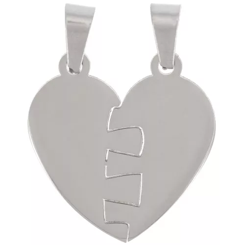 Pendente cuore separabile 25x24 mm - Acciaio inossidabile 304 x1